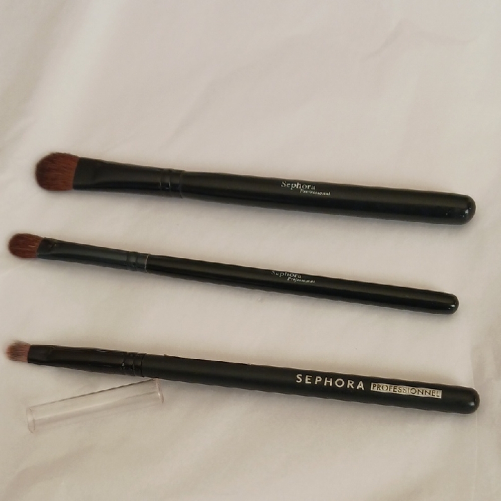 Eye Shadow Brushes/Sephora Set Of 2 NEW,& 1 Lipstick Brush,new